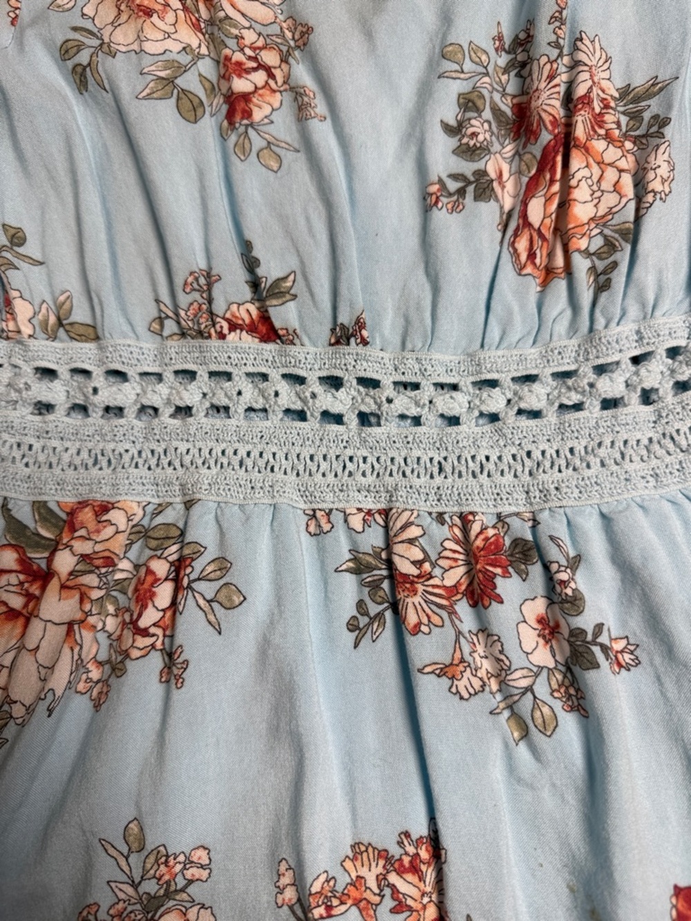 Adam Levine Collection Light Blue Floral Mini Dress - Picture 4 of 8